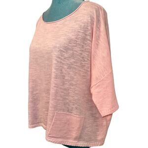 Eileen Fisher Organic Linen Cotton Cameo Ballet Box Top - Pink